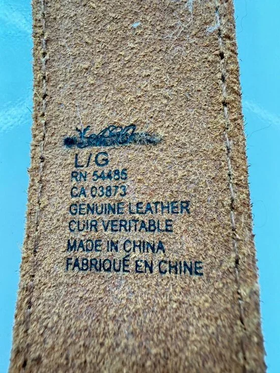 Vintage Genuine Leather Belt with Floral Buckle – Size L/XL - Picture 6 of 12